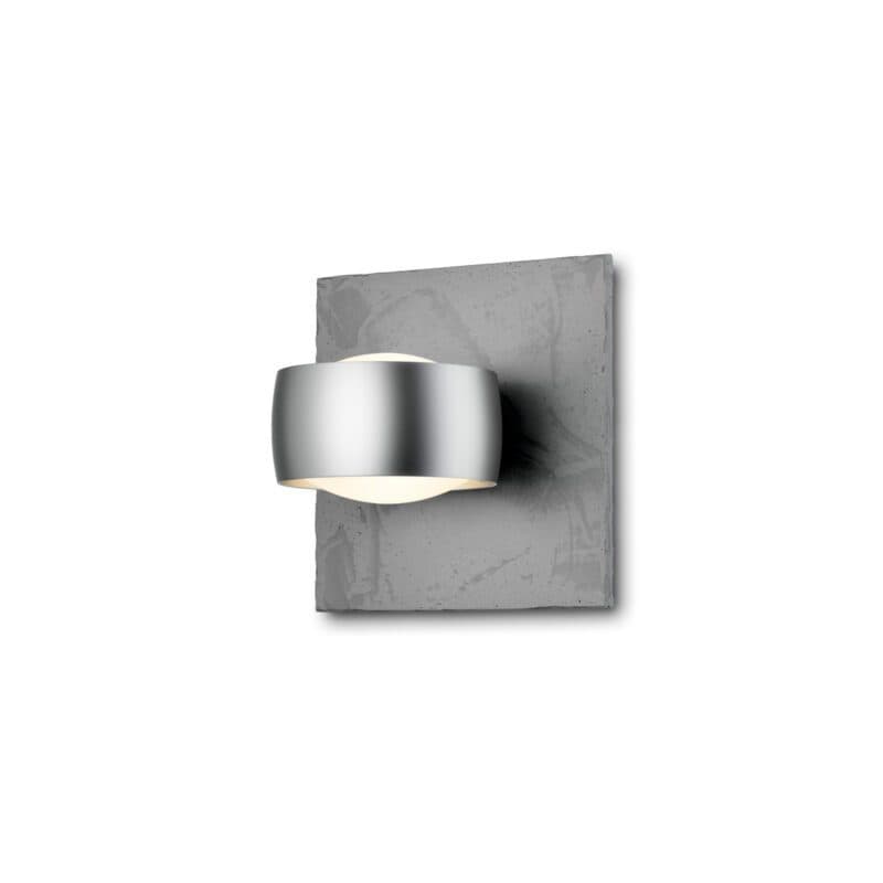 Oligo Wandleuchte Grace Unlimited in Beton Struktur/Chrom matt