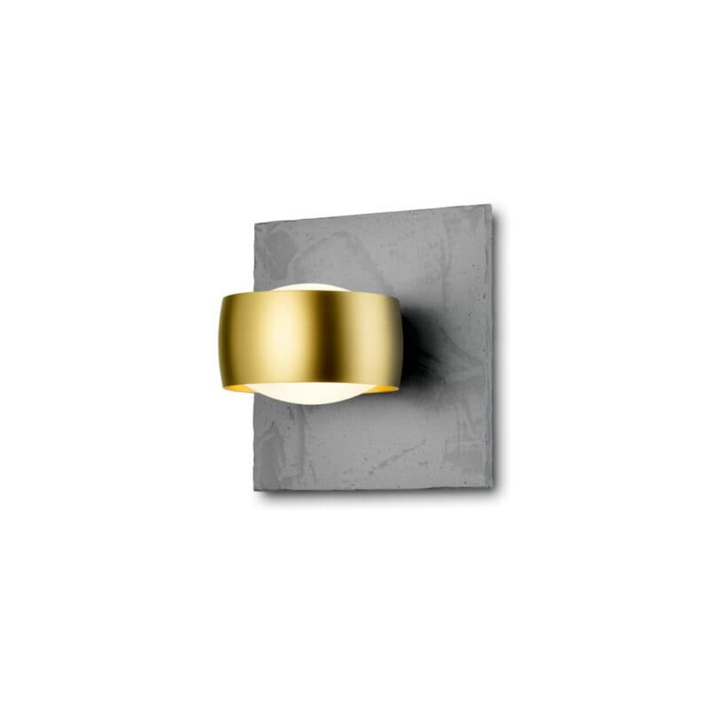 Oligo Wandleuchte Grace Unlimited in Beton Struktur/Gold matt