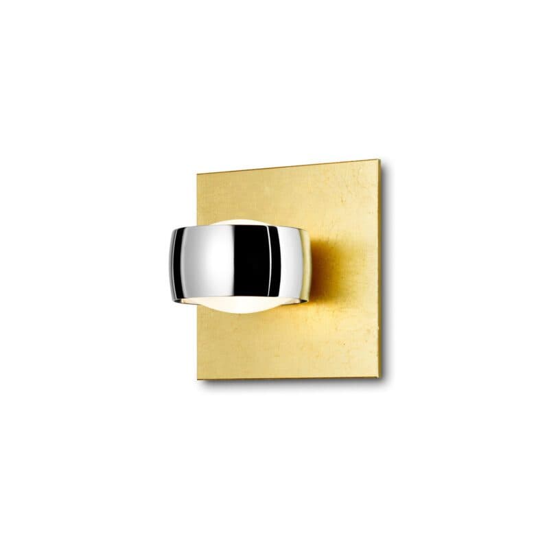 Oligo Wandleuchte Grace Unlimited in Blattgold/Chrom