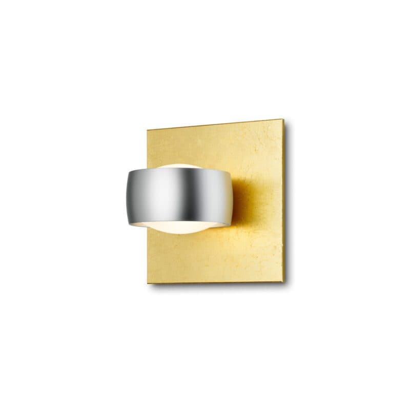 Oligo Wandleuchte Grace Unlimited in Blattgold/Chrom matt