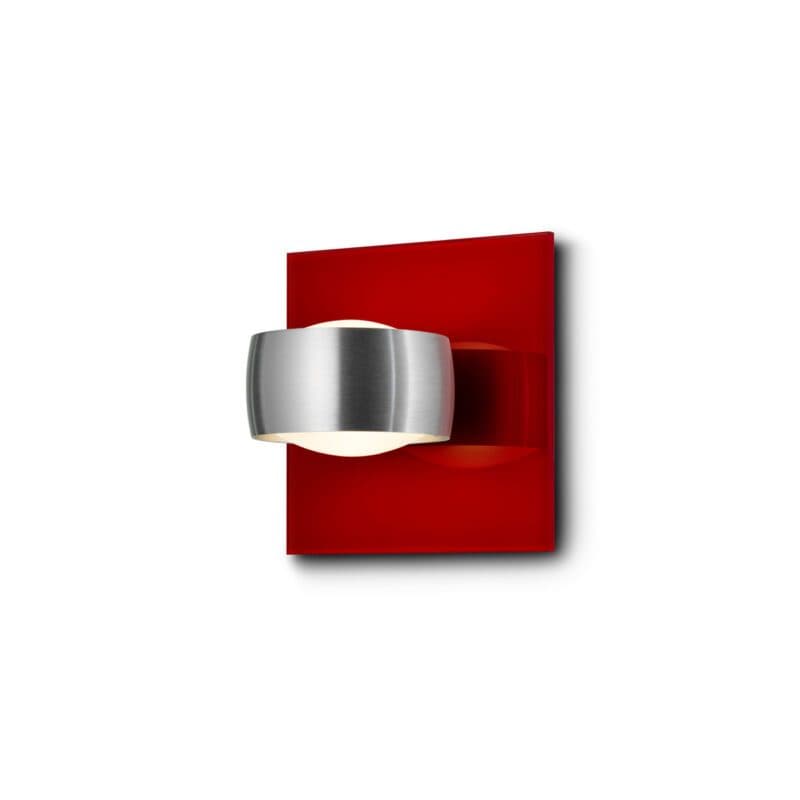 Oligo Wandleuchte Grace Unlimited in Rot/Aluminium gebürstet