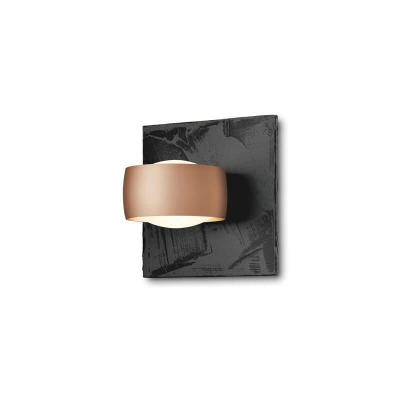 Oligo Wandleuchte Grace Unlimited in Schiefer Struktur/Satin copper