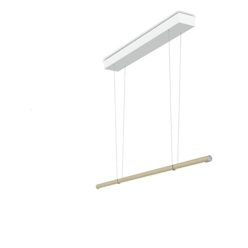 Oligo Leuchtensystem Slack-Line, Baldachin B-Two Weiß matt, Lichtmodul Kendo M in Creme