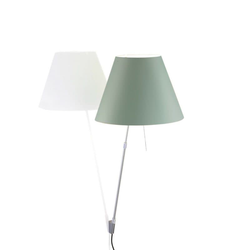 Luceplan Wandleuchte Costanza in Seegrün (inkl. Dimmer/Höhenverstellung)