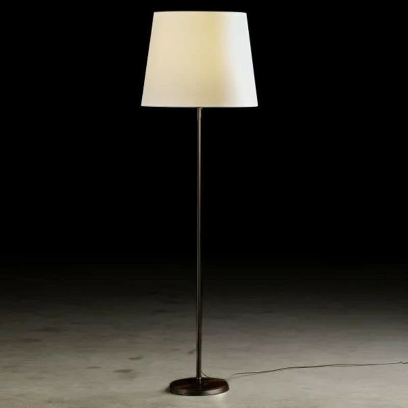 Holtkötter Stehleuchte 6354 mit Gestell in Fumé matt und Schirm in Champagner mit 38 cm