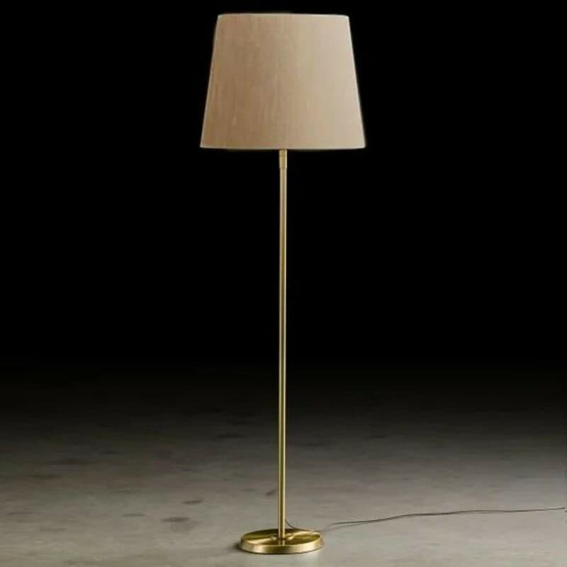 Holtkötter Stehleuchte 6354 mit Gestell in Messing matt und Schirm in Sand mit 38 cm