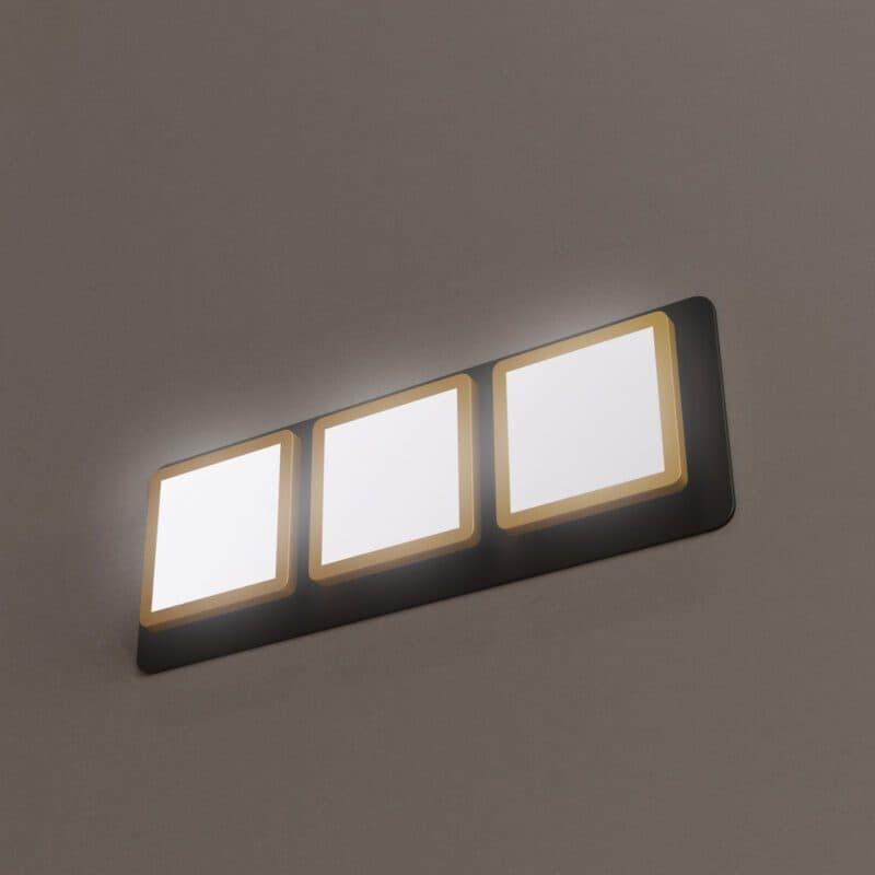 Lupia Licht Wandleuchte Concept Plate 3-flammig Wohnbeispiel 1