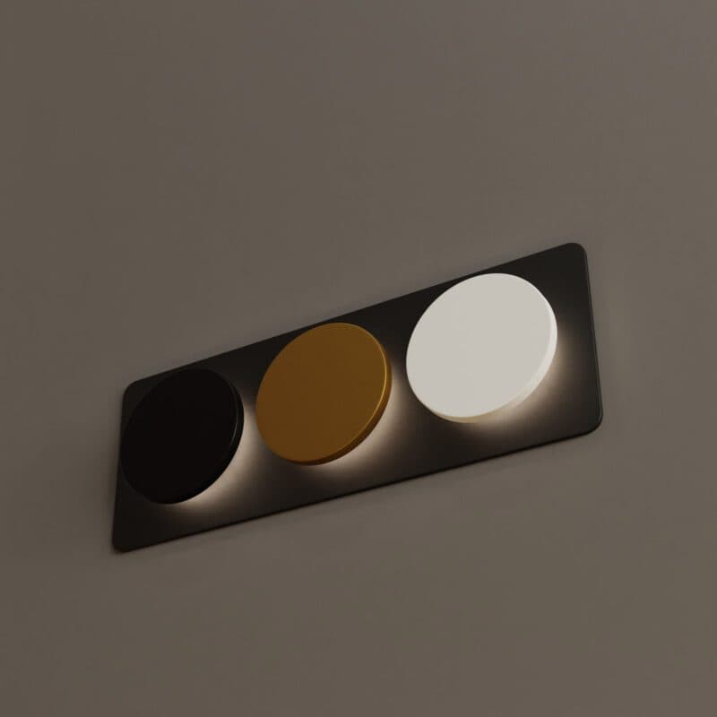 Lupia Licht Wandleuchte Concept Plate 3-flammig Wohnbeispiel 2