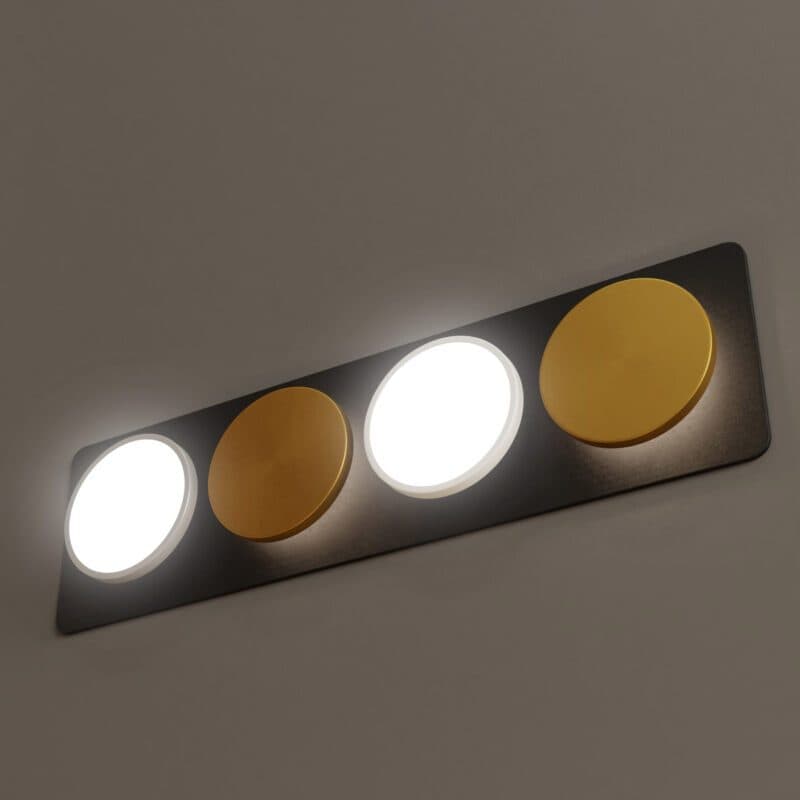 Lupia Licht Wandleuchte Concept Plate 4-flammig Wohnbeispiel 1