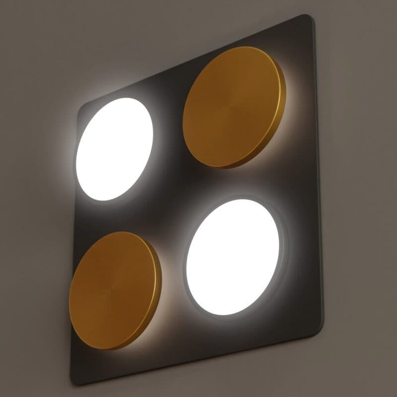 Lupia Licht Wandleuchte Concept Plate 4-flammig (quadratisch) Wohnbeispiel 3