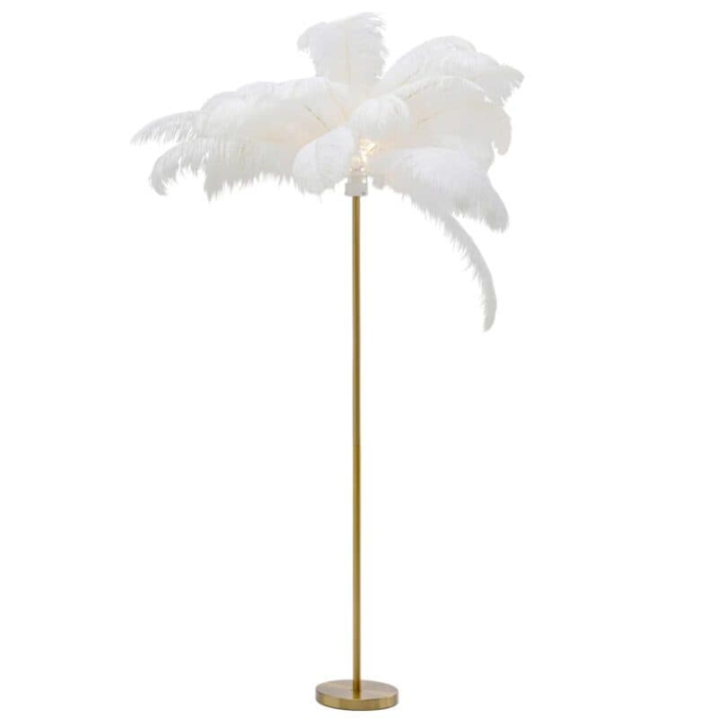 Kare Stehleuchte Feather Palm in Weiß