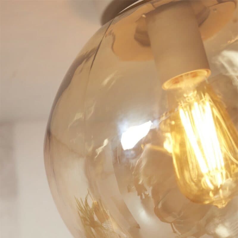 It's about Romi Deckenleuchte Helsinki in Amber Detailansicht Schirm