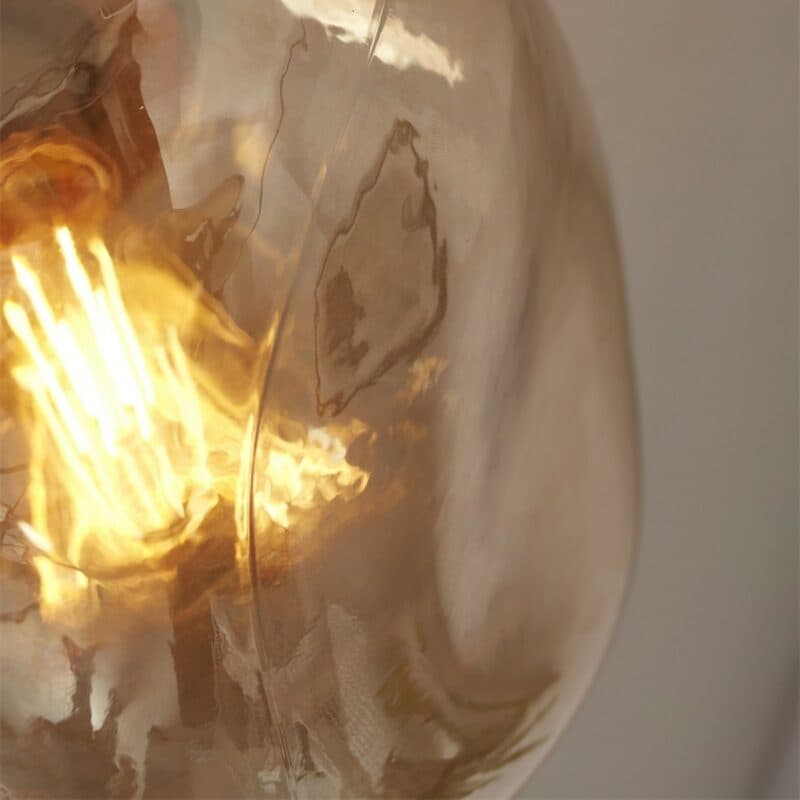 It's about Romi Deckenleuchte Helsinki in Amber Detailansicht Schirm