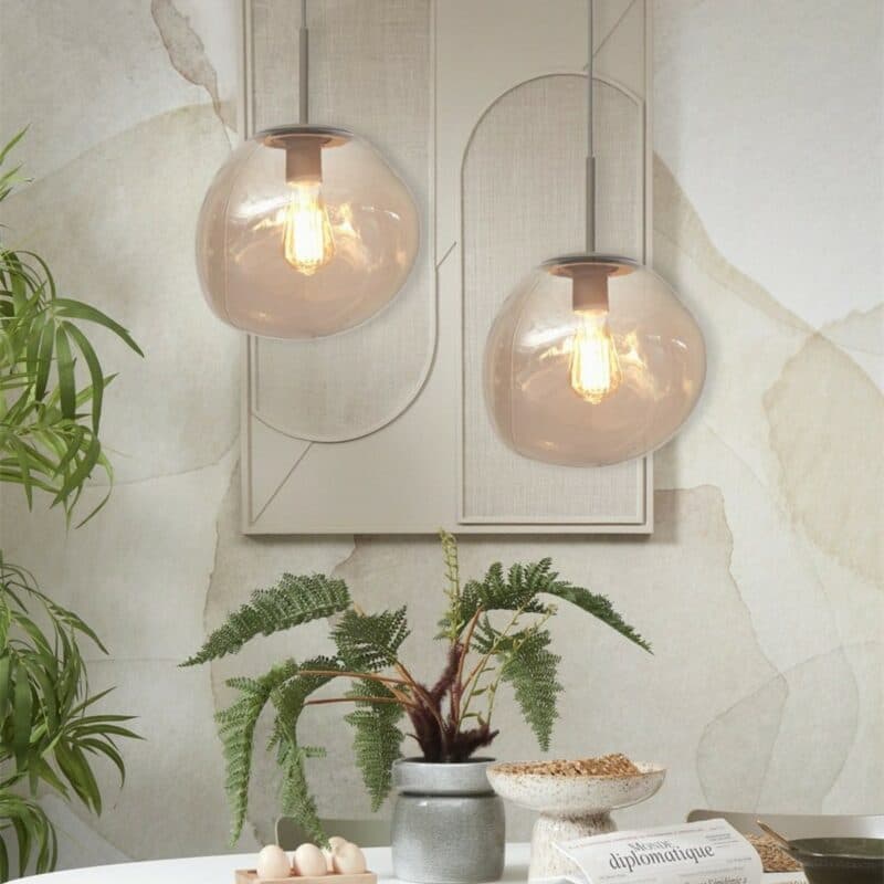 It's about Romi Pendelleuchte Helsinki in Amber Wohnbeispiel