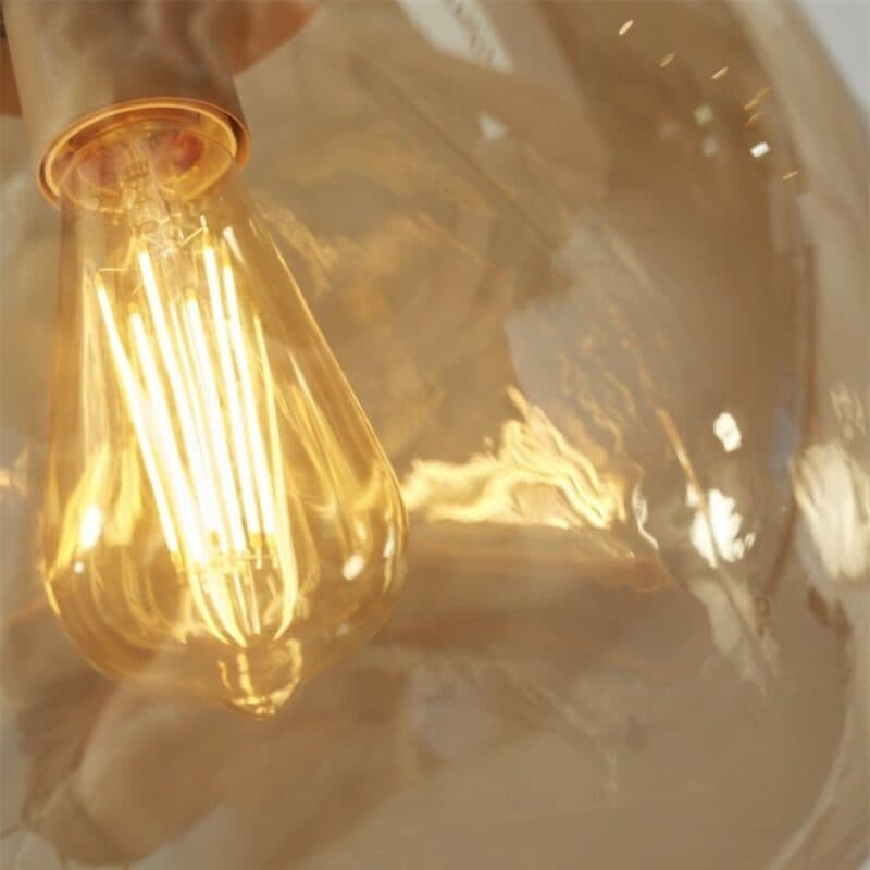 It's about Romi Pendelleuchte Helsinki in Amber Detailansicht Schirm