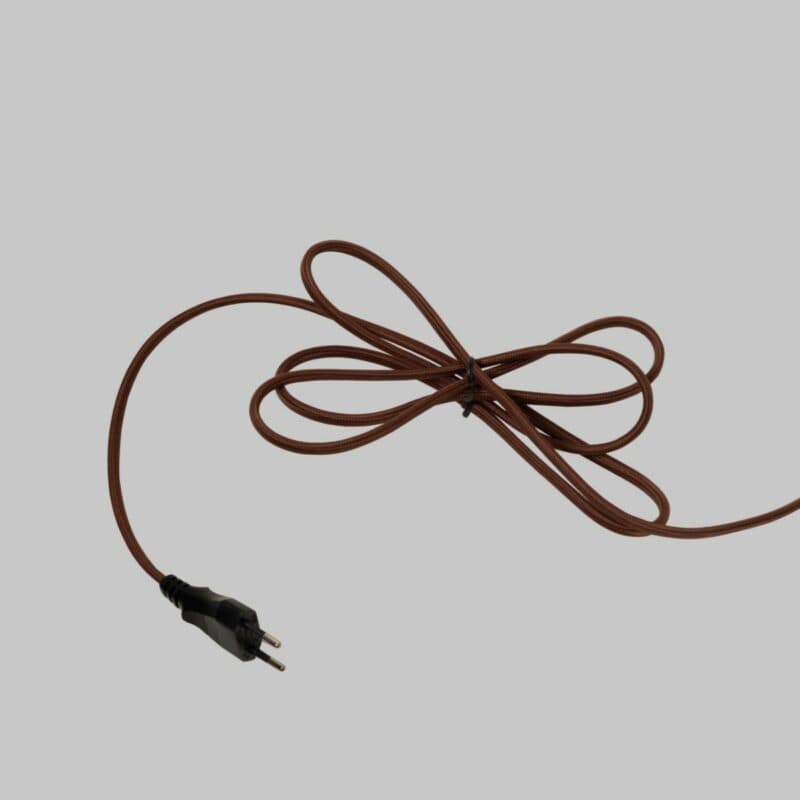 It's about Romi Tischleuchte Izmir in Burgund Detailansicht Kabel