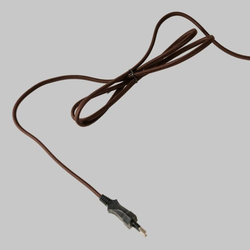 It's about Romi Wandleuchte Tivoli in Braun Detailansicht Kabel