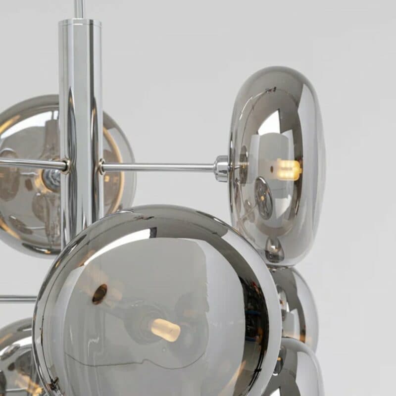 Kare Pendelleuchte Headlight in Chrome Detailansicht Schirm
