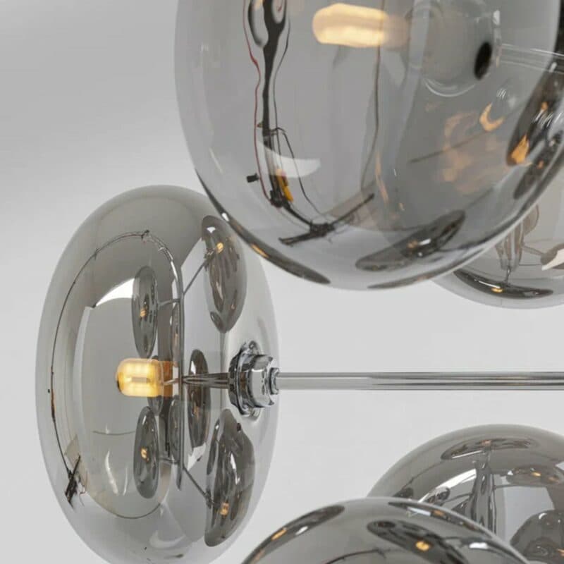 Kare Pendelleuchte Headlight in Chrome Detailansicht Schirm