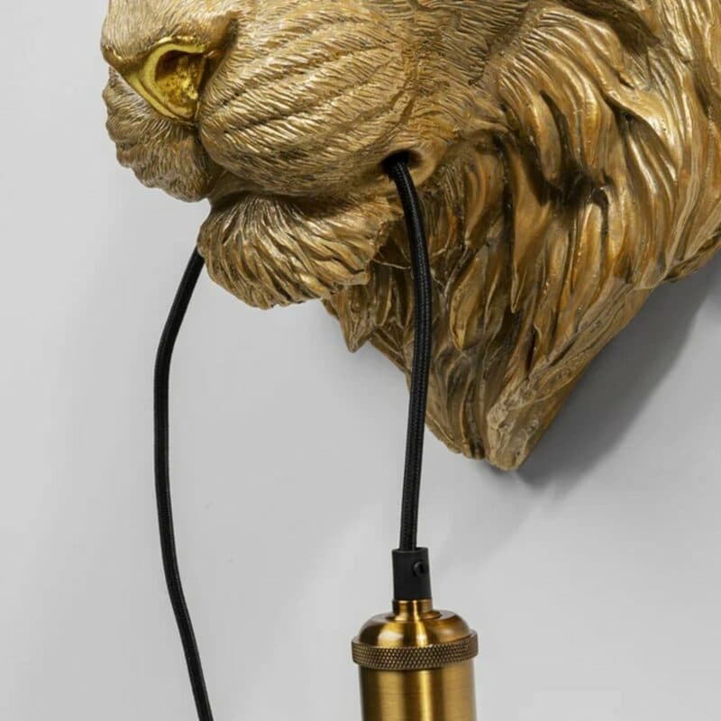 Kare Wandleuchte Animal Tiger Head Detailansicht Schirm