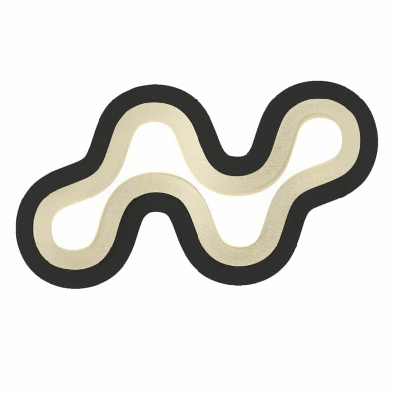 Grossmann Wand- und Deckenleuchte Delia in Perlglanz-Schwarz