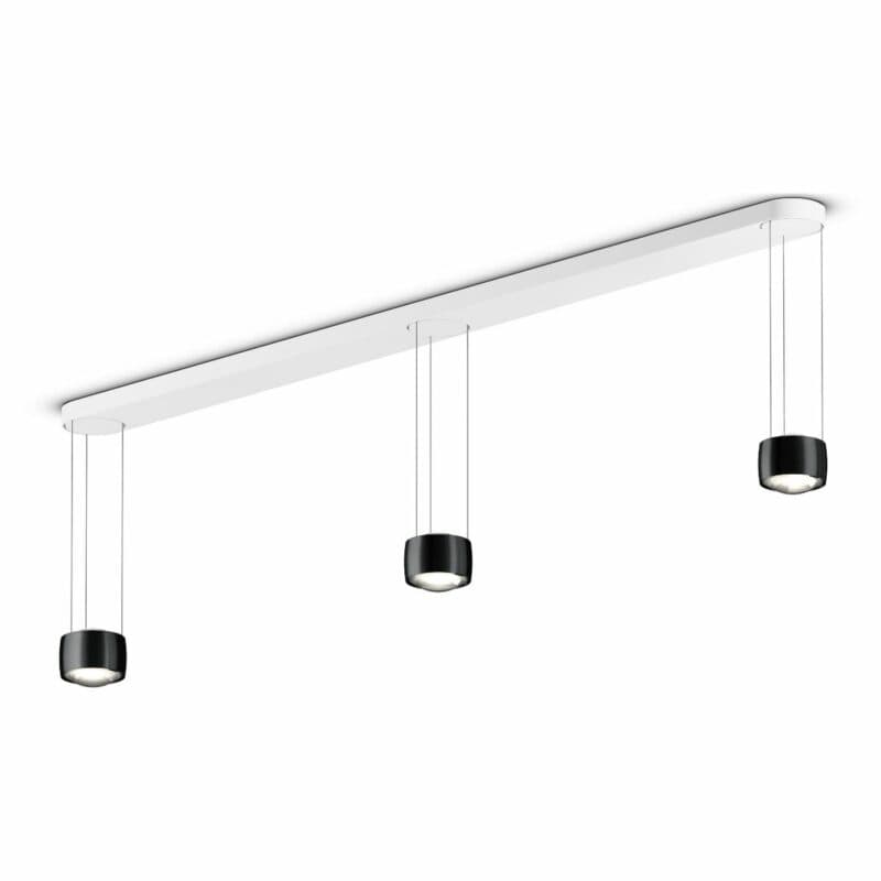 Occhio Pendelleuchte Sento sospeso tre up Black Phantom, Kopf D