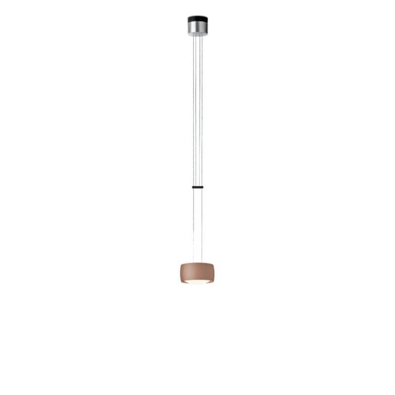Oligo Pendelleuchte Grace LED mit sichtbarer Höhenverstellung 1-flammig in Satin cooper (Baldachin: Aluminium gebürstet)