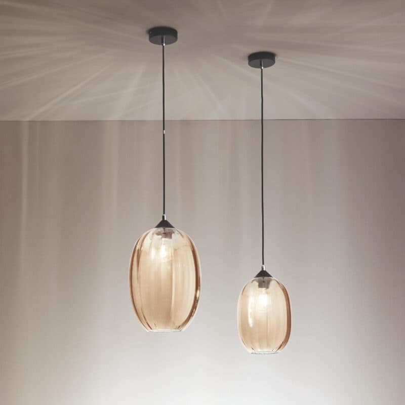 Fabas Luce Pendelleuchte Kit Luci Infinity in Cognac Ambientebeispiel