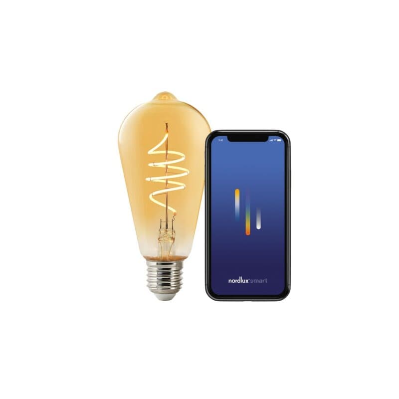 Nordlux Smart-LED-Filament Edison-Form Amber E27