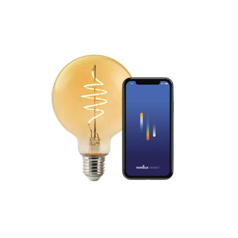 Nordlux Smart-LED-Filament Globe-Form 95 mm Amber E27
