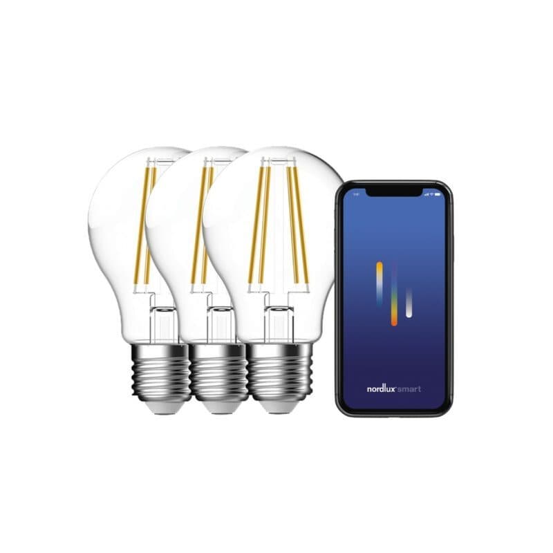 Nordlux Smart-LED-Filament Normale Klar E27 3er-Pack