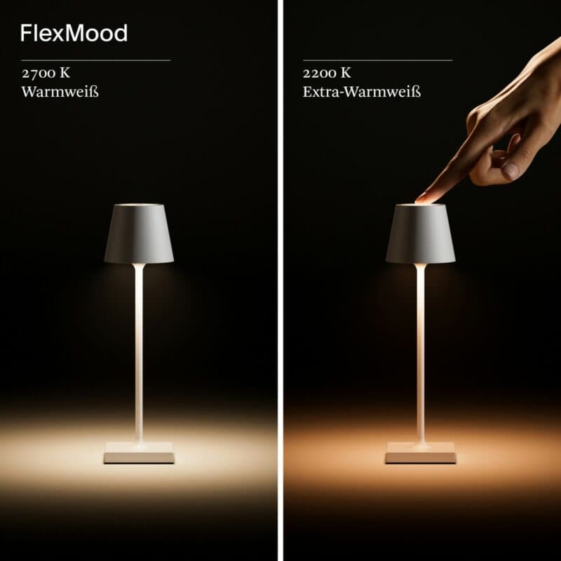 Sigor Akku-Tischleuchte Nuindie pocket mit Flex-Mood-Funktion
