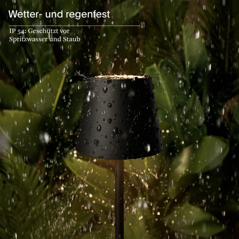 Sigor Akku-Tischleuchte Nuindie pocket mit Regenschutz